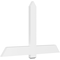 Ekena Millwork Eugene Architectural Grade PVC Gable Bracket, 60"W x 37 1/2"H x 2"D x 6"F, 15/12 Pitch GBP060X38X0206EUG00 - alternate 1